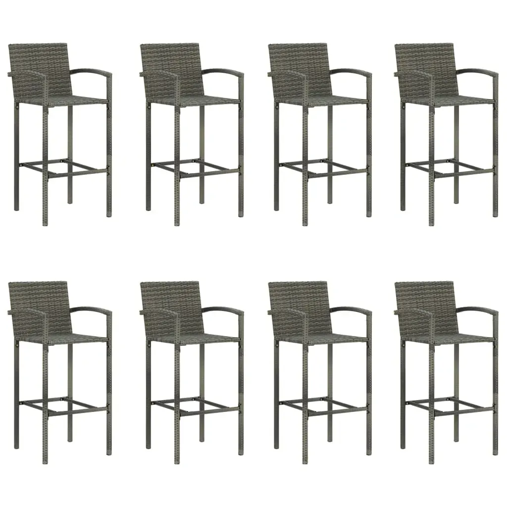9 Piece Garden Bar Set Grey Price