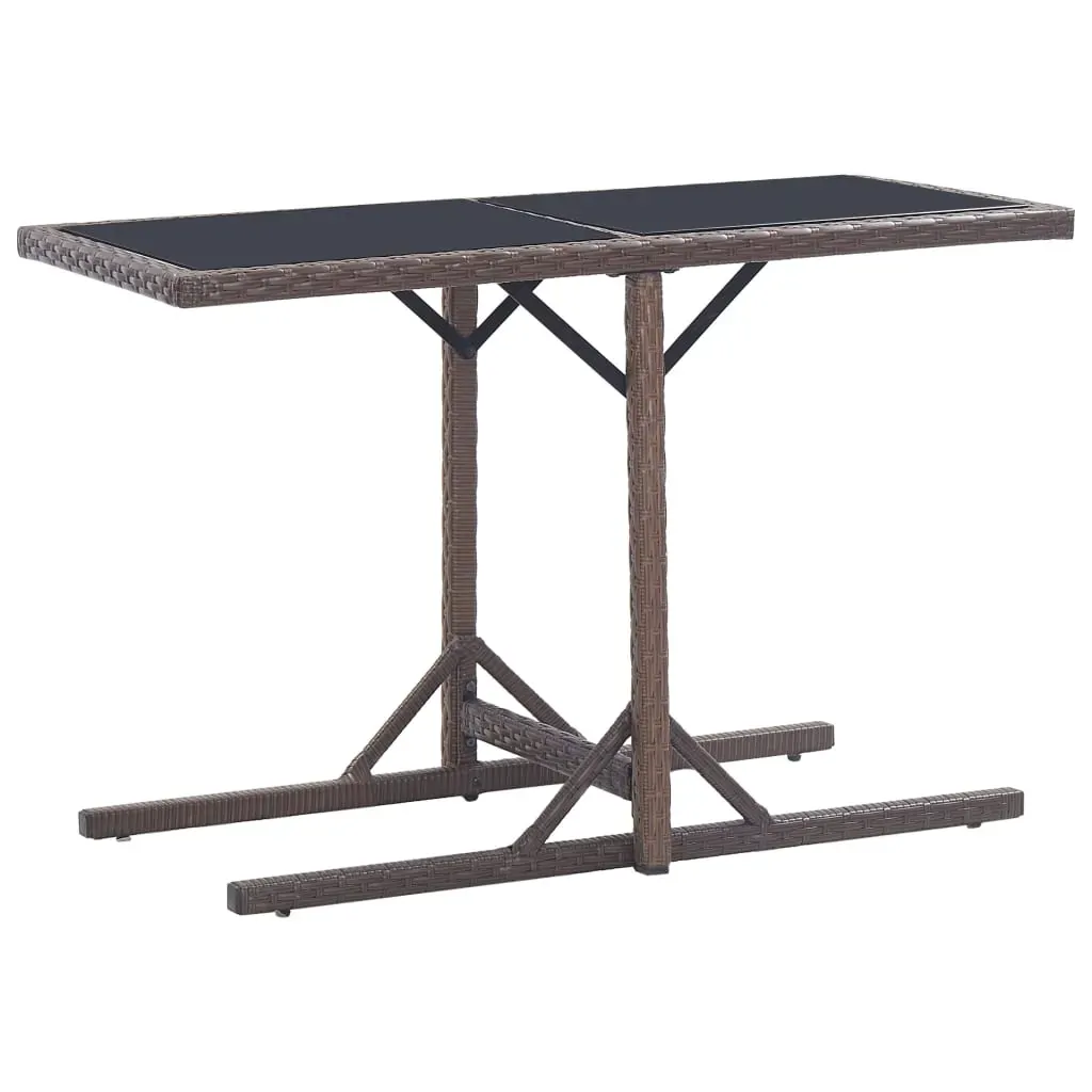 3 Piece Garden Dining Set Brown Price