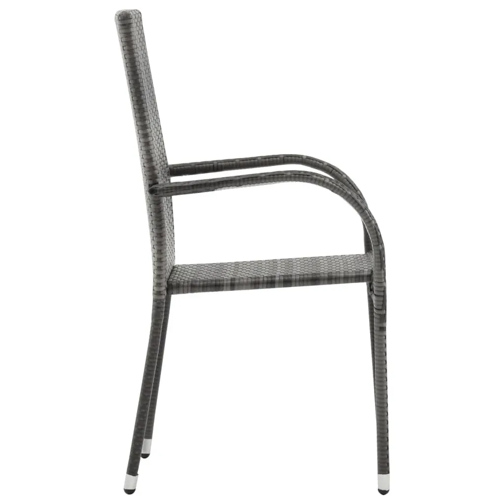 3 Piece Garden Dining Set Grey Price