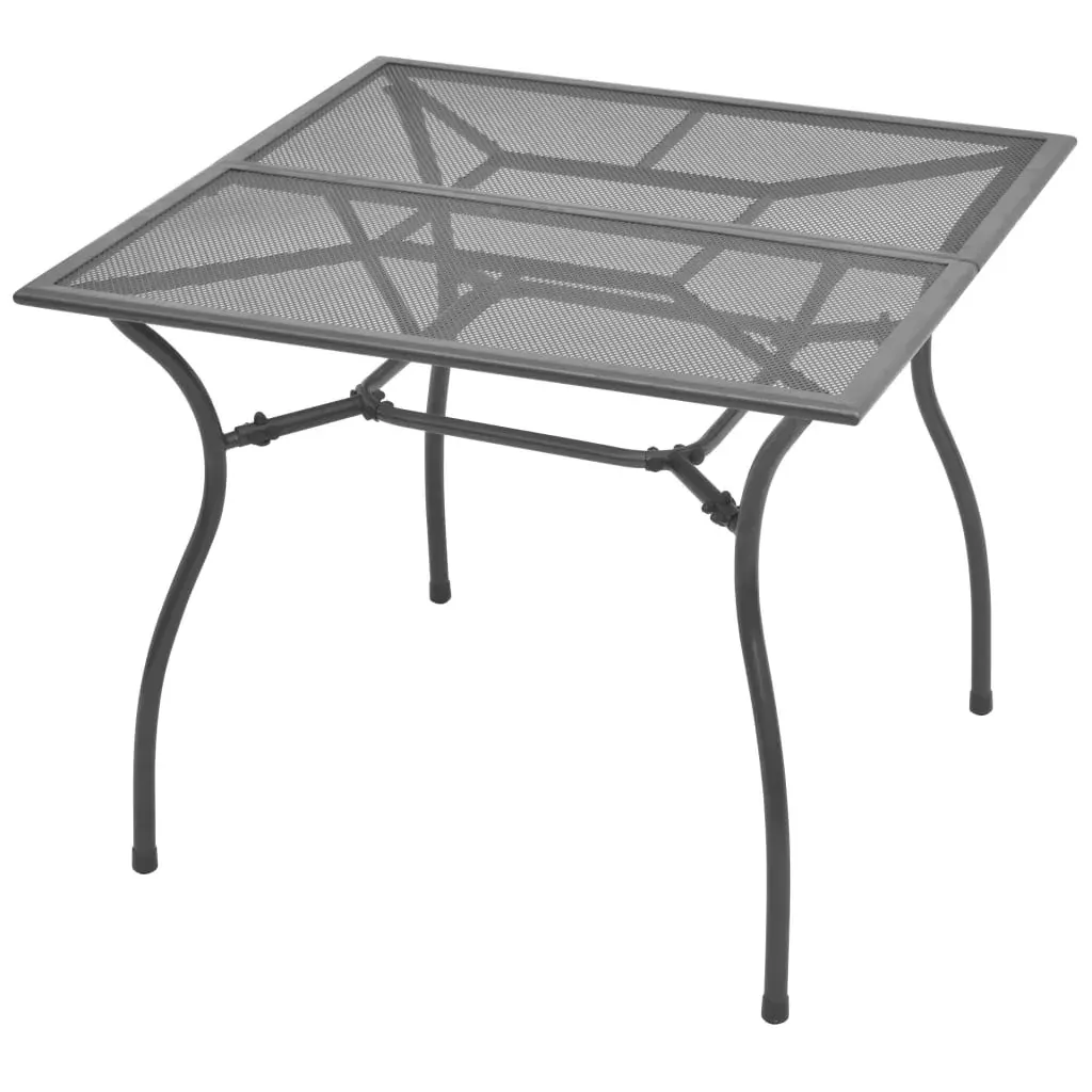 3 Piece Garden Dining Set Steel Anthracite Price