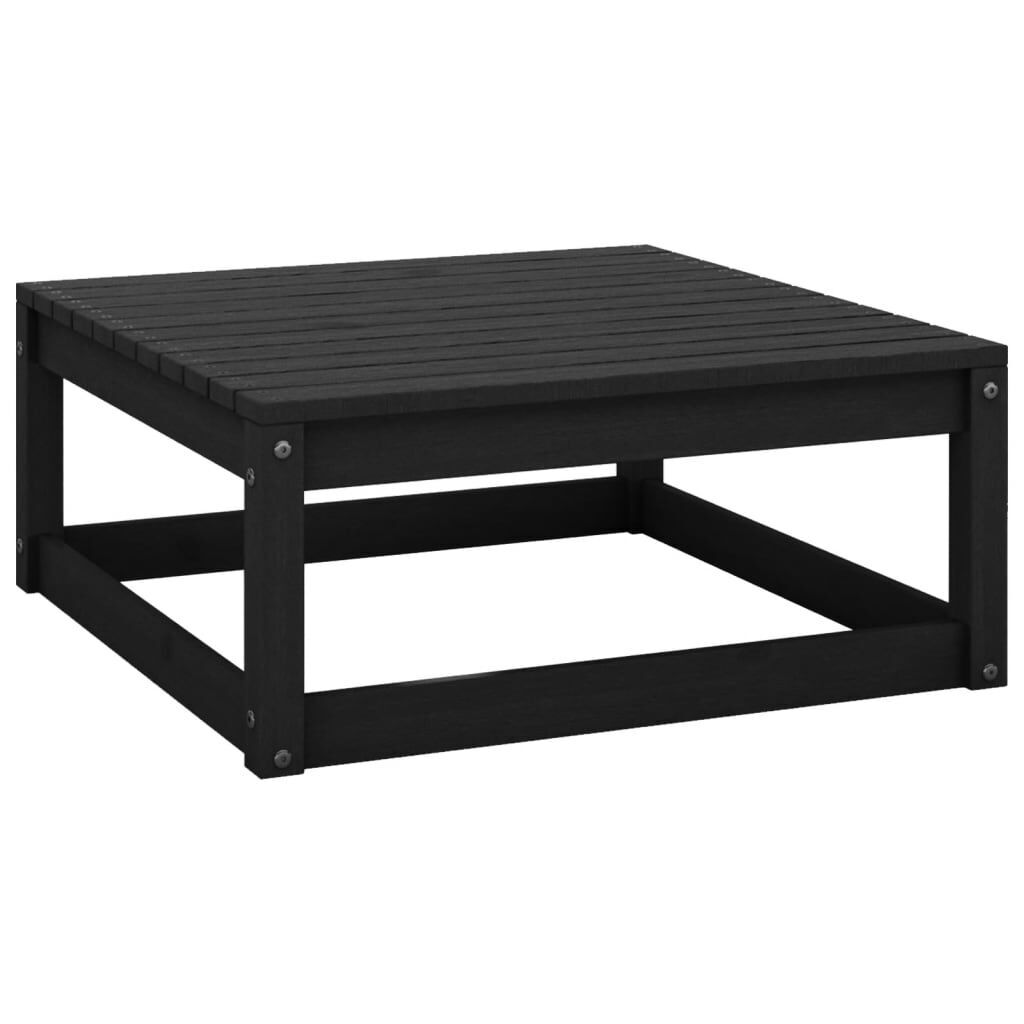 8 Piece Garden Lounge Set Black Solid Pinewood Price