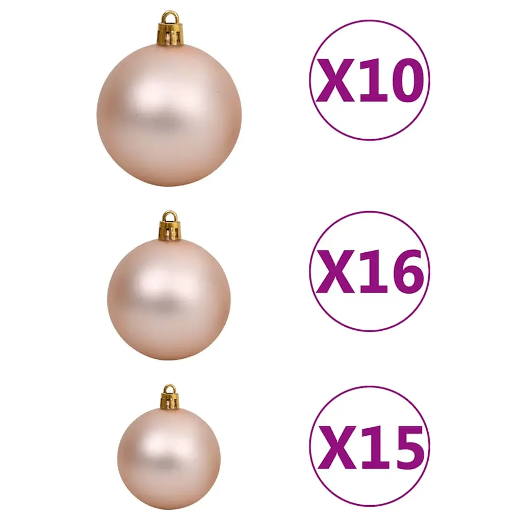 Artificial Pre-lit Christmas Tree with Ball Set Blue 240 cm PVC Price