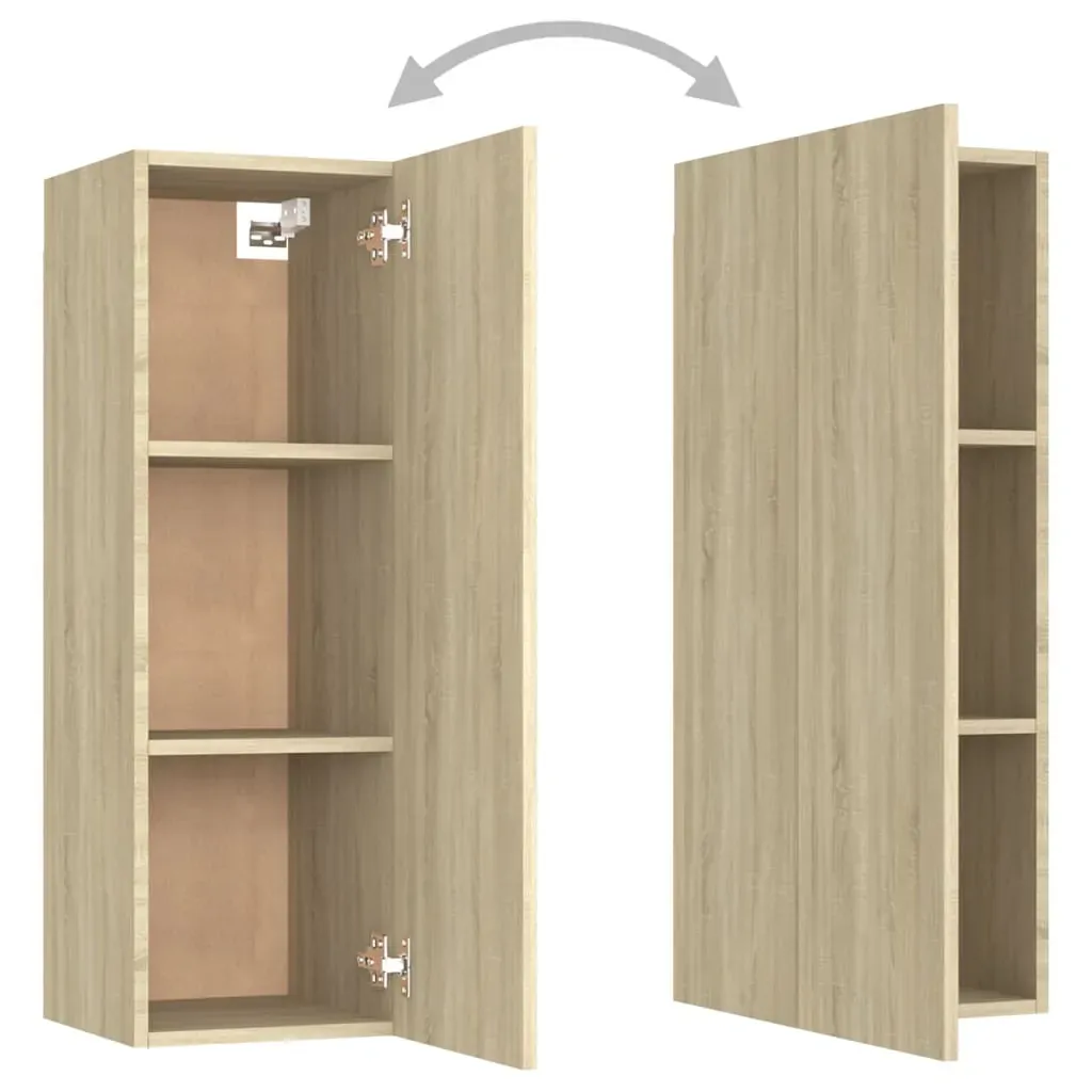 3 Piece TV Cabinet Set Sonoma Oak Engineered Wood Price