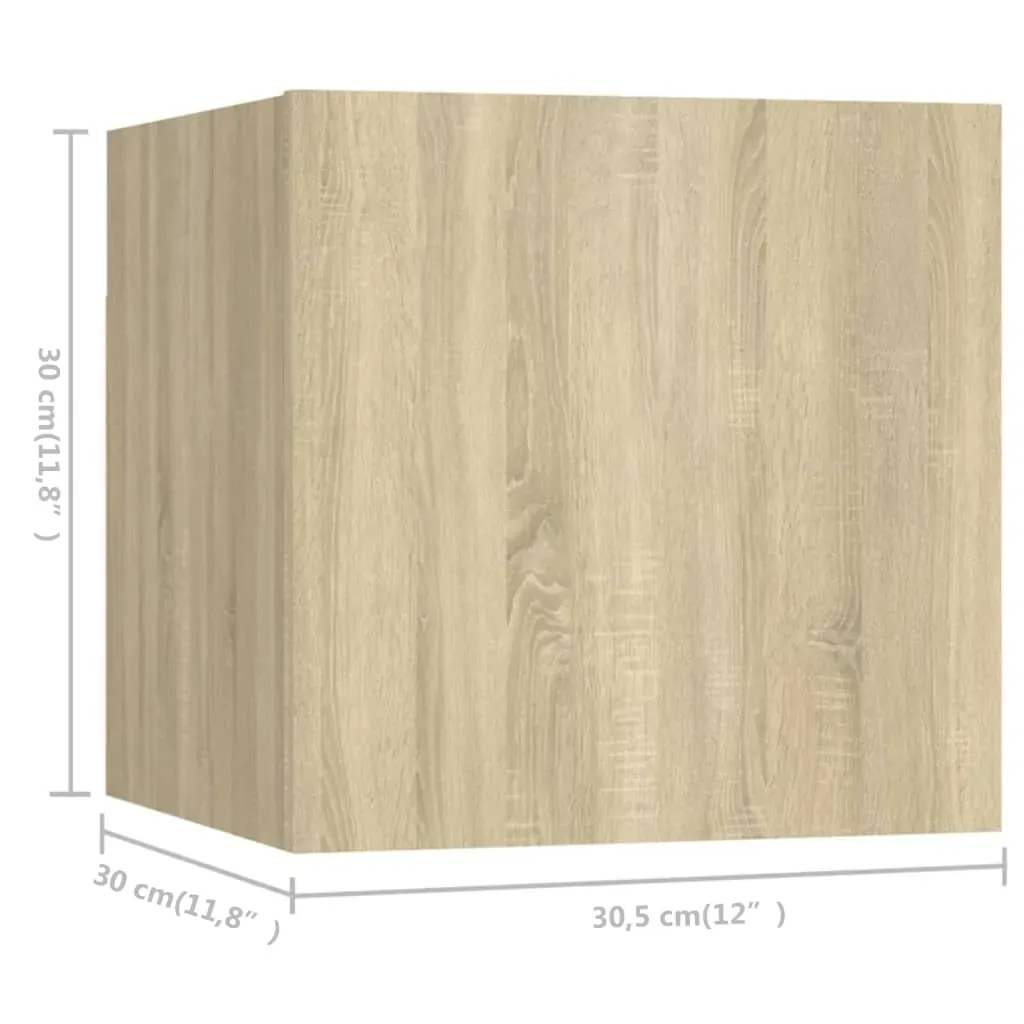 5 Piece TV Cabinet Set Sonoma Oak Engineered Wood Price