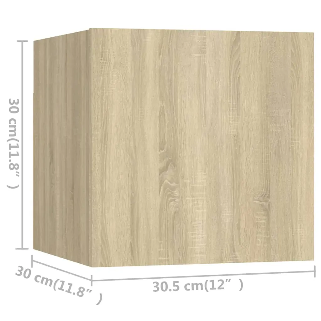 4 Piece TV Cabinet Set Sonoma Oak Engineered Wood Price
