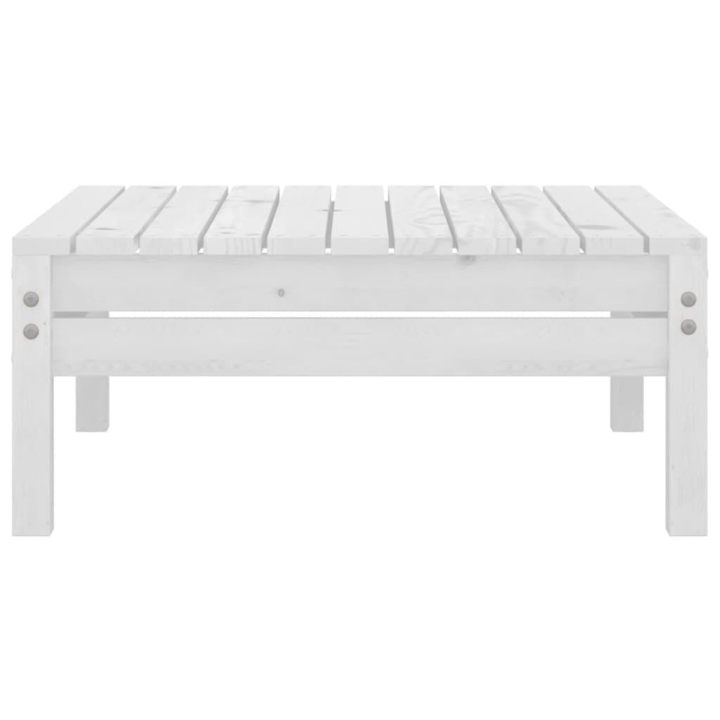 5 Piece Garden Lounge Set White Solid Pinewood Price
