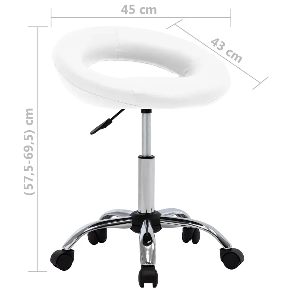 Swivel Dining Chair White Faux Leather Price