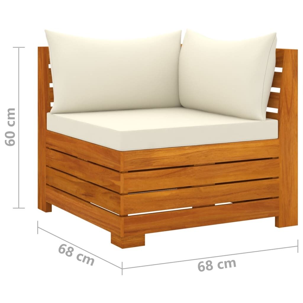 10 Piece Garden Lounge Set with Cushions Solid Wood Acacia Price