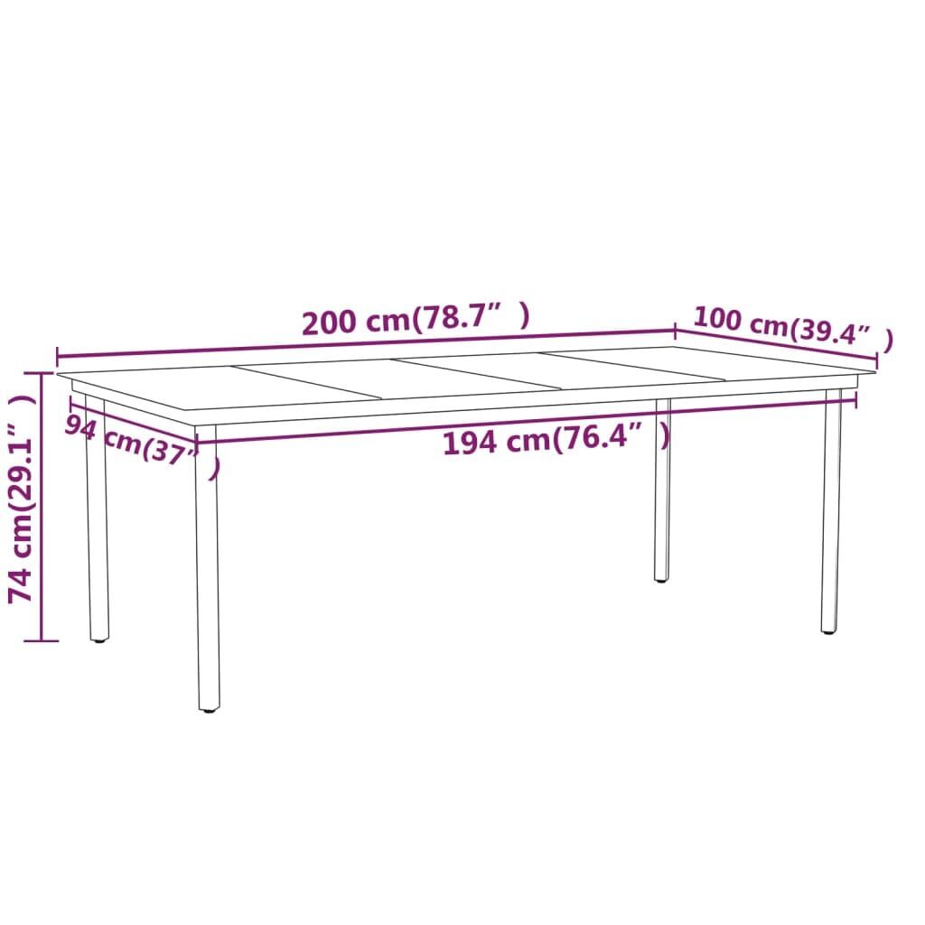 7 Piece Garden Dining Set Grey Price