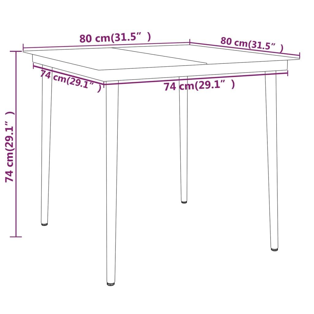 5 Piece Garden Dining Set Grey Price