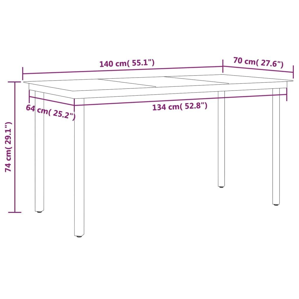 5 Piece Garden Dining Set Anthracite Price