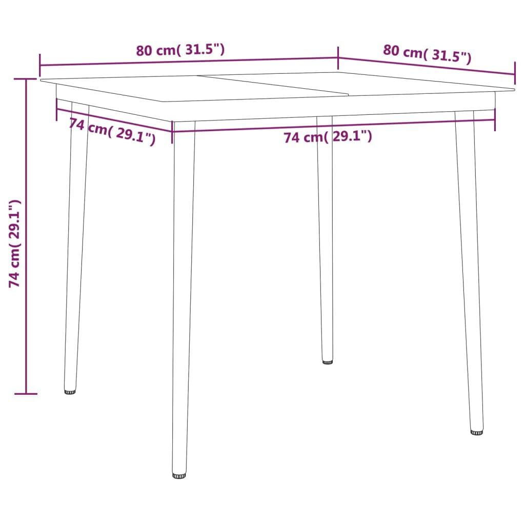5 Piece Garden Dining Set Anthracite Price