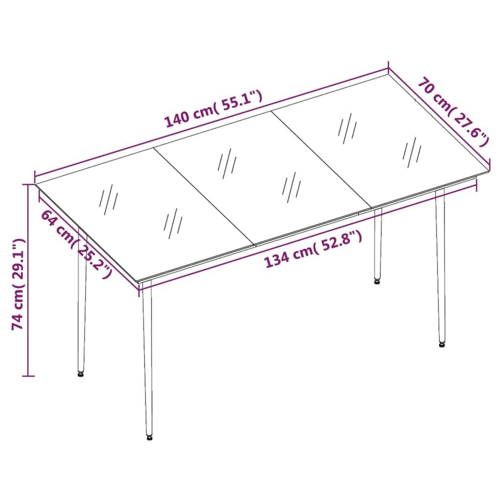 7 Piece Garden Dining Set with Cushions Poly Rattan and Glass Price