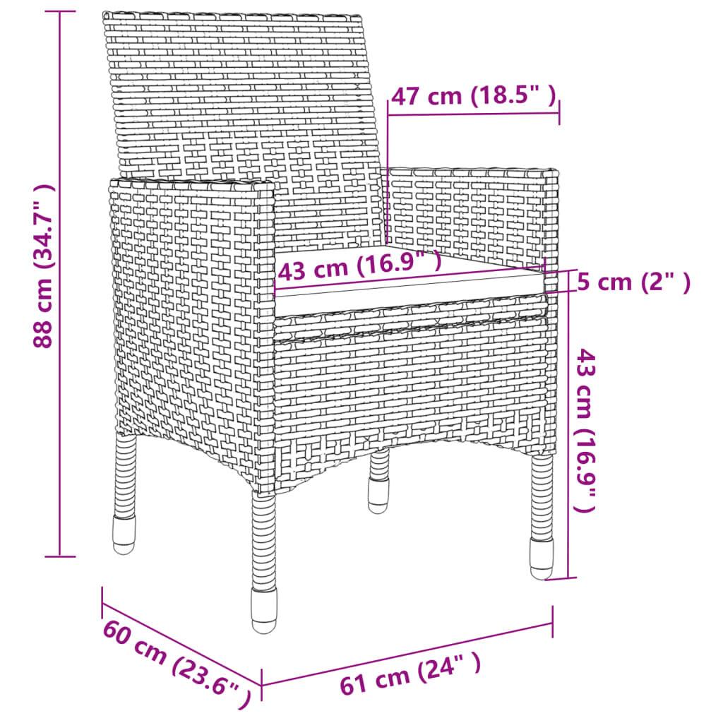 9 Piece Garden Dining Set with Cushions Poly Rattan and Glass Price