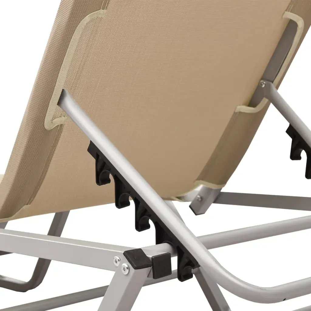 Sun Lounger Aluminium and Textilene Cream Price