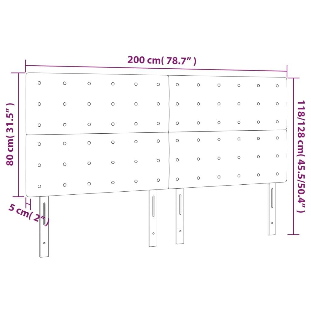 Headboards 4 pcs Dark Grey 100 cm Fabric Price