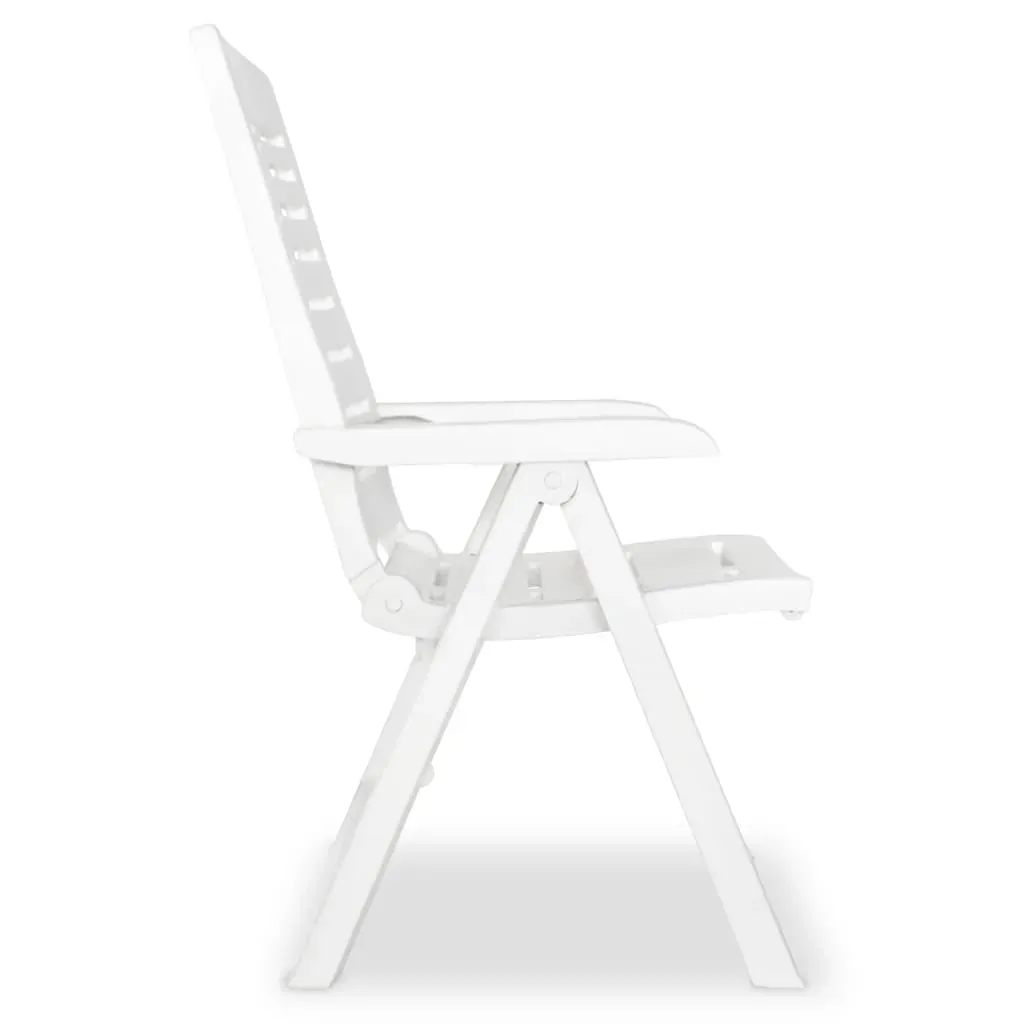 3 Piece Garden Dining Set White Polypropylene Price