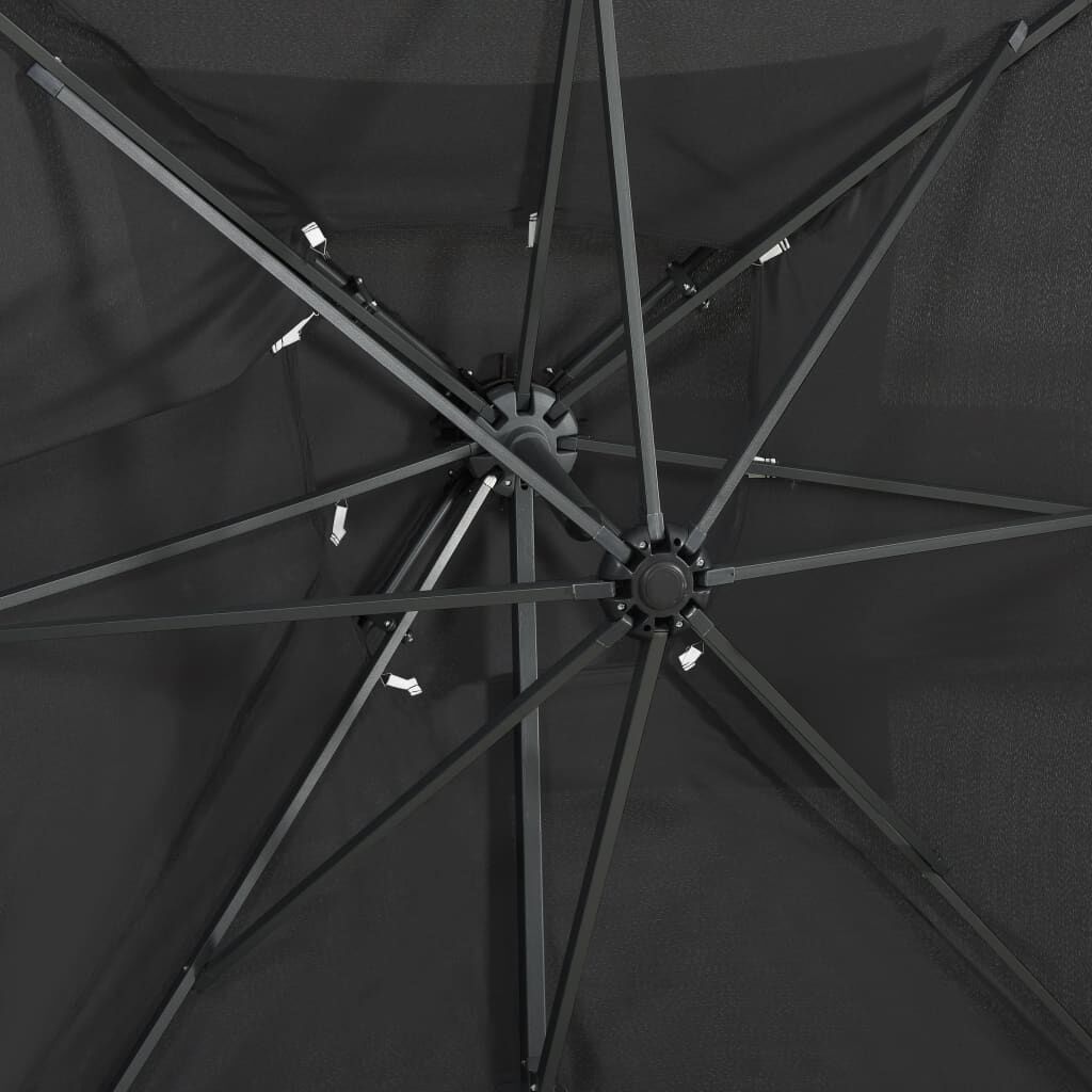 Cantilever Garden Parasol with Double Top Anthracite 250x250 cm Price