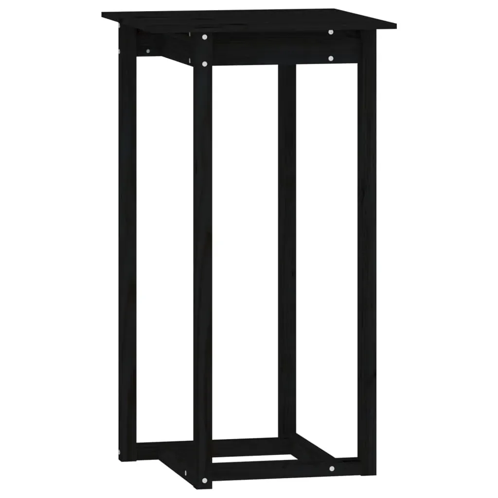 3 Piece Bar Set Black Solid Wood Pine Price