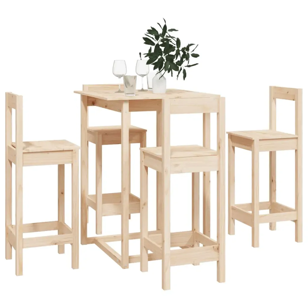 5 Piece Bar Set Solid Wood Pine Price