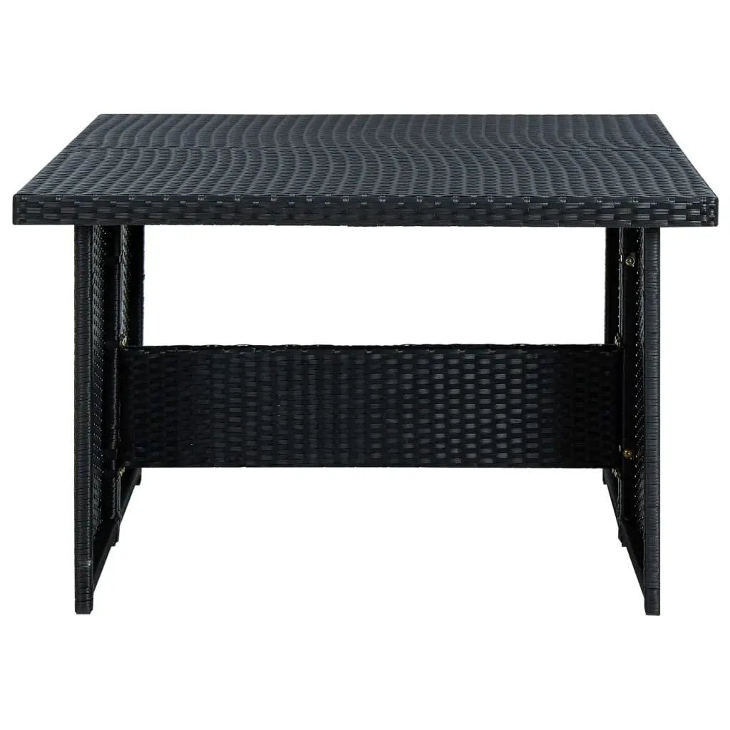 6 Piece Garden Lounge Set with Cushions Poly Rattan Black Price