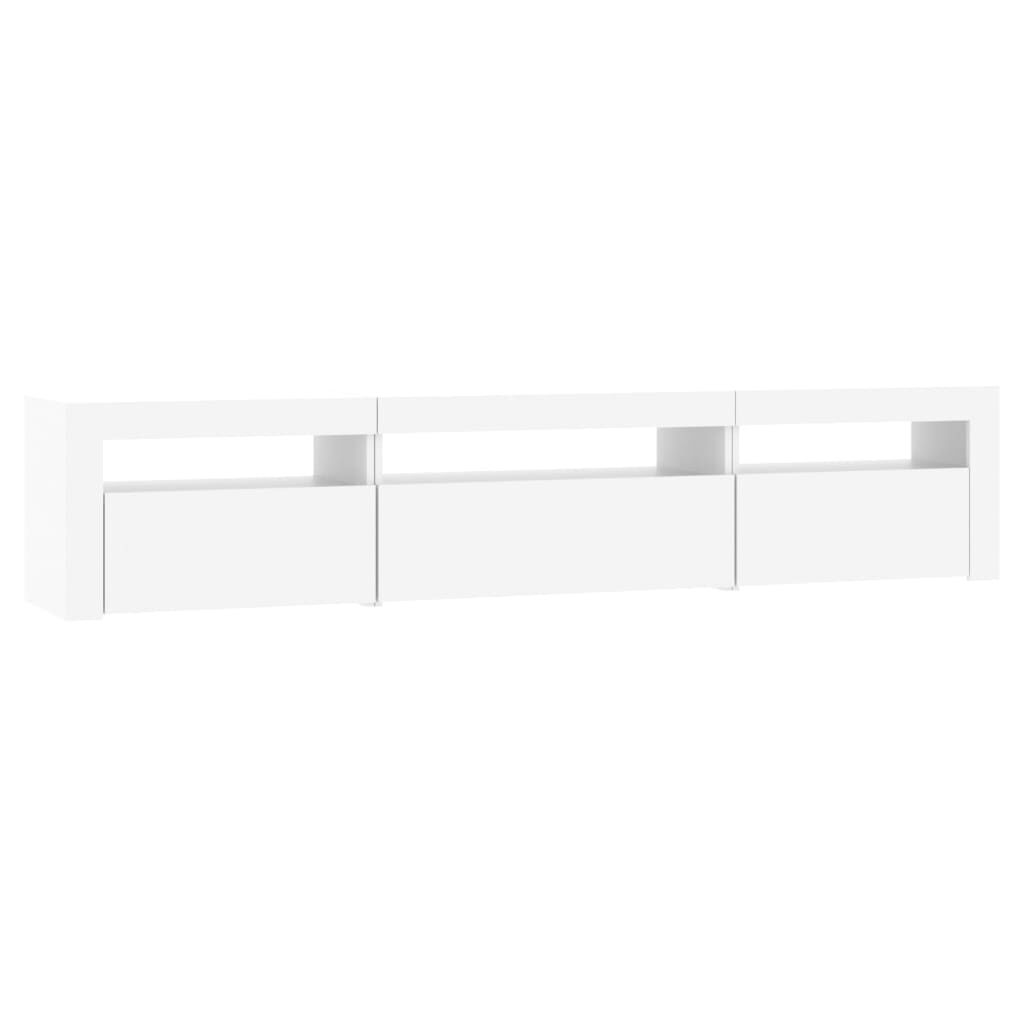 TV Cabinet with LED Lights White 195x35x40 cm Price