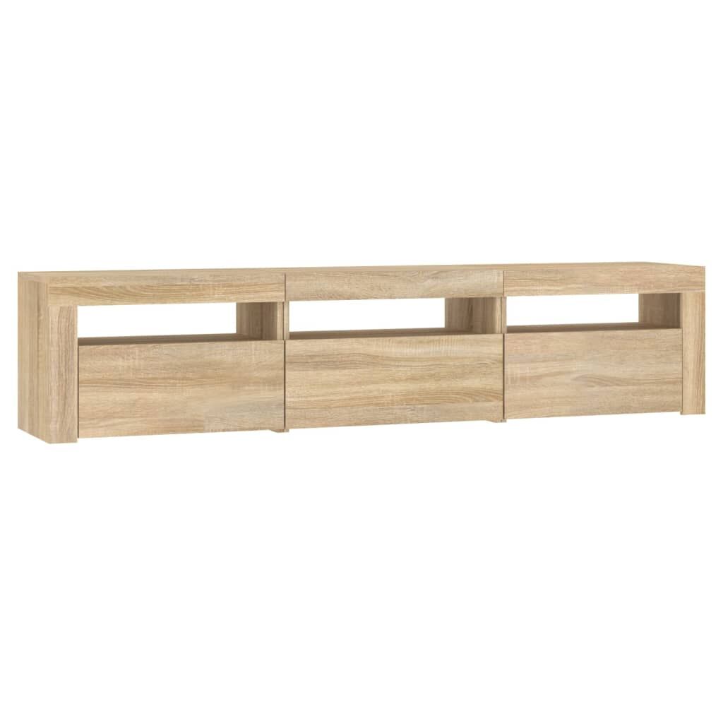 TV Cabinet with LED Lights Sonoma Oak 180x35x40 cm Price
