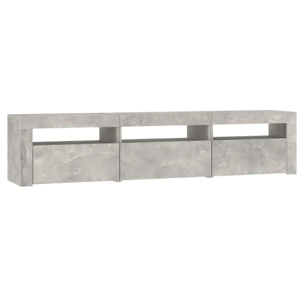 TV Cabinet with LED Lights Concrete Grey 180x35x40 cm Price