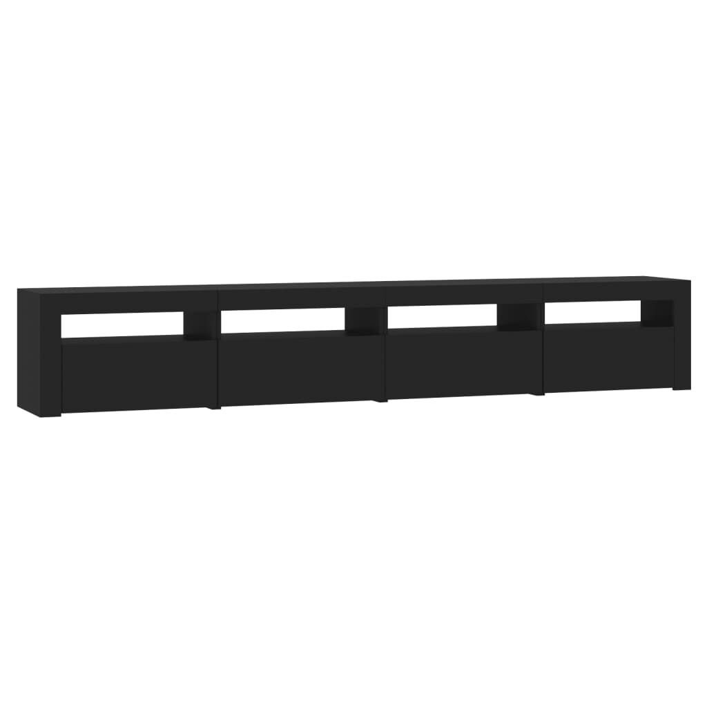 TV Cabinet with LED Lights Black 240x35x40 cm Price