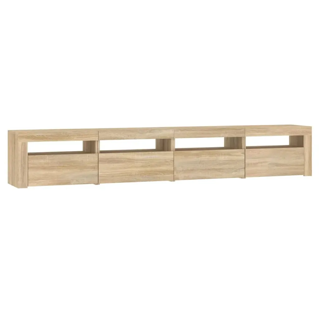 TV Cabinet with LED Lights Sonoma Oak 240x35x40 cm Price