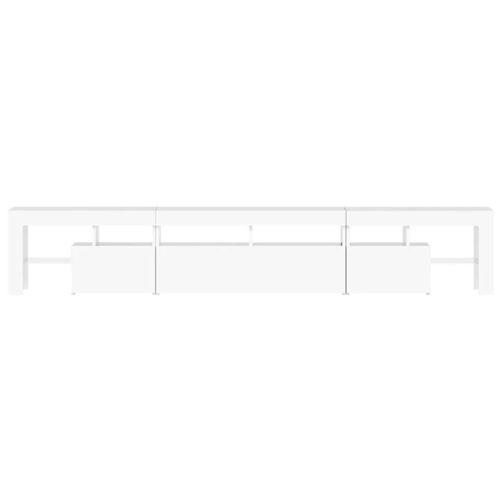 TV Cabinet with LED Lights White 230x36.5x40 cm Price