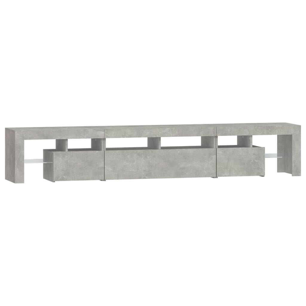 TV Cabinet with LED Lights Concrete Grey 230x36.5x40 cm Price