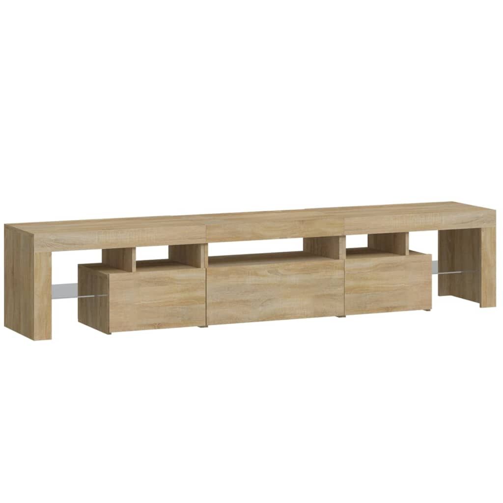 TV Cabinet with LED Lights Sonoma Oak 200x36.5x40 cm Price