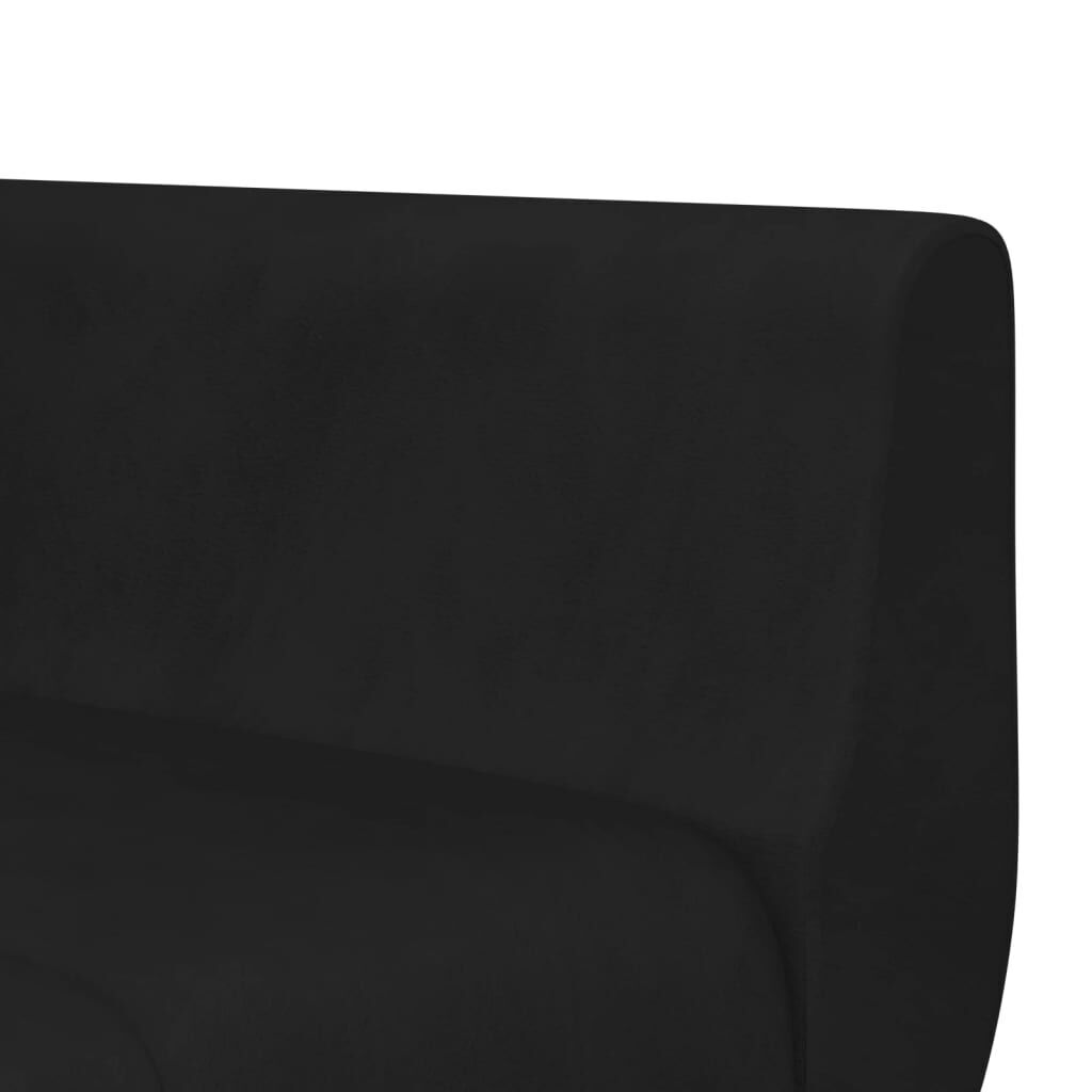 L-shaped Sofa Bed Black 275x140x70 cm Velvet Price