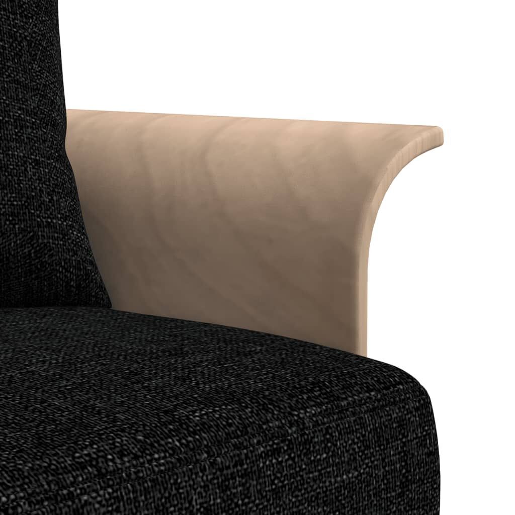 L-shaped Sofa Bed Black 279x140x70 cm Fabric Price