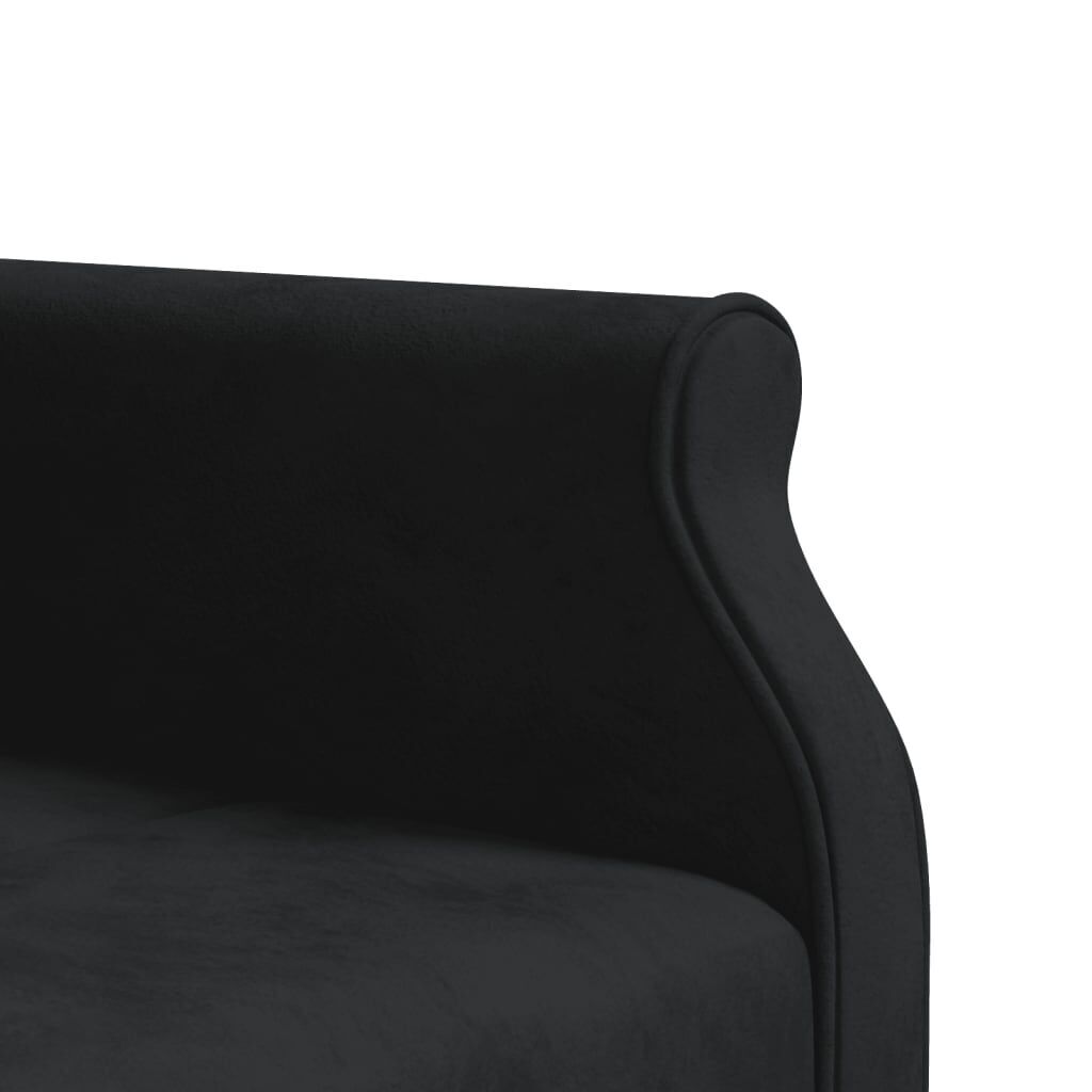 L-shaped Sofa Bed Black 271x140x70 cm Velvet Price