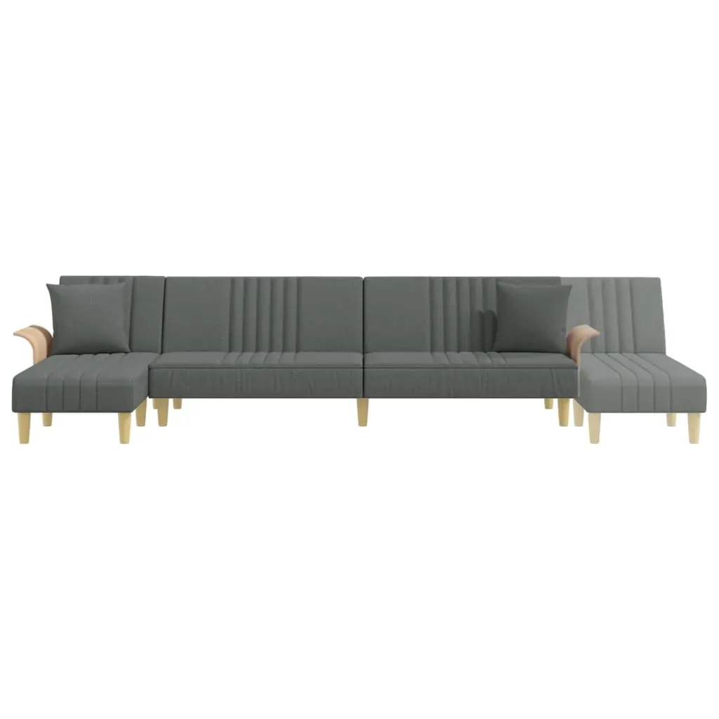 L-shaped Sofa Bed Dark Grey 279x140x70 cm Fabric Price