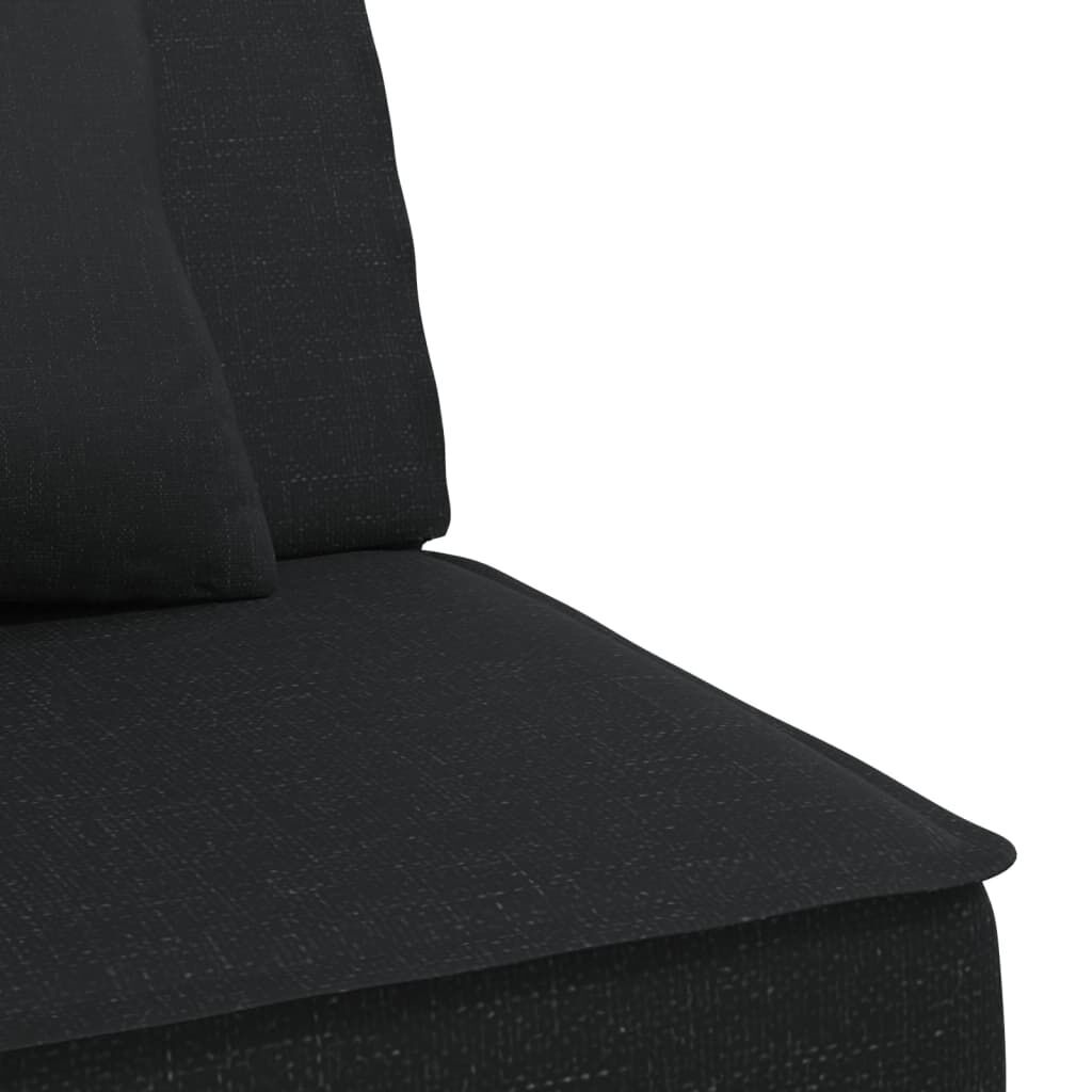 L-shaped Sofa Bed Black 255x140x70 cm Fabric Price