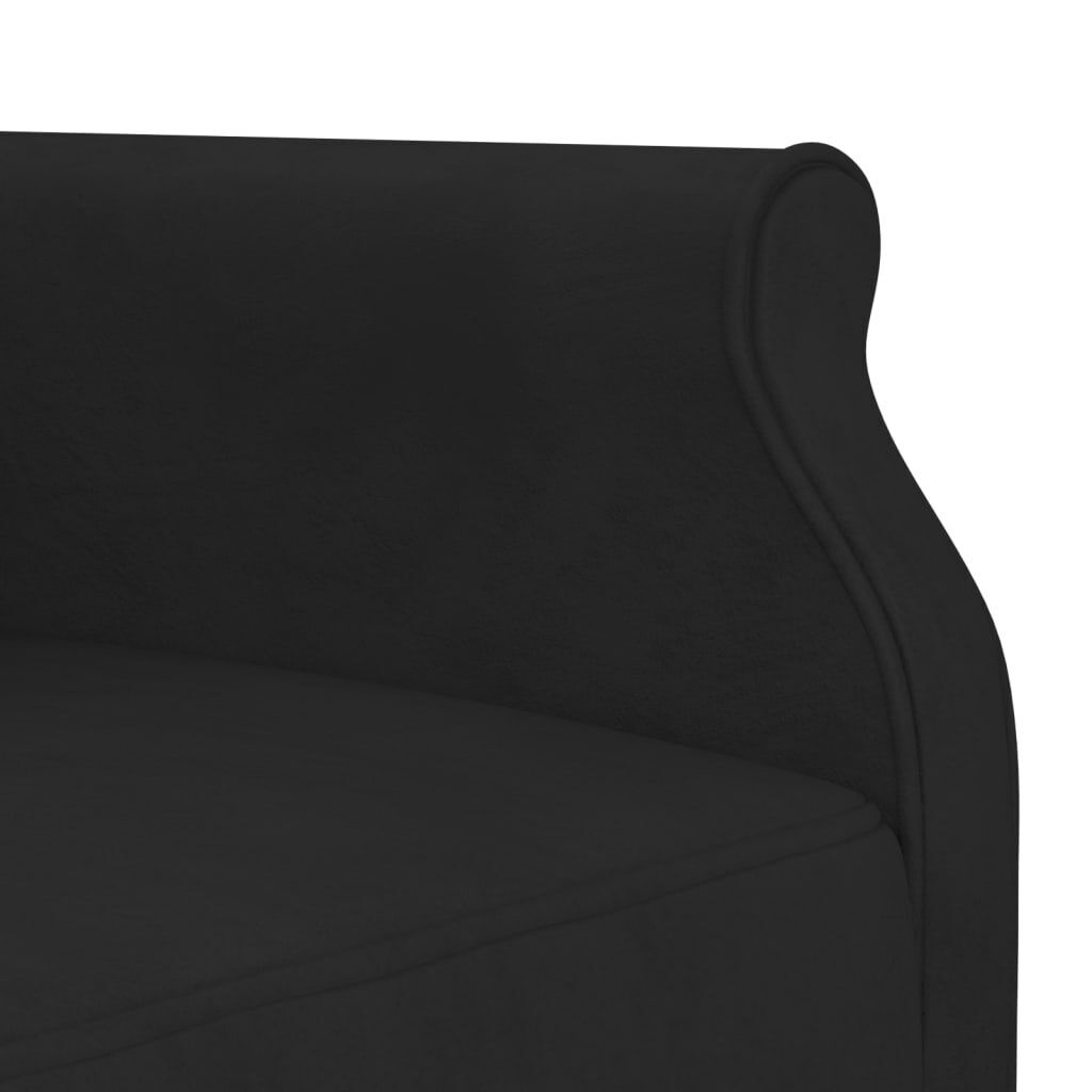 L-shaped Sofa Bed Black 271x140x70 cm Velvet Price