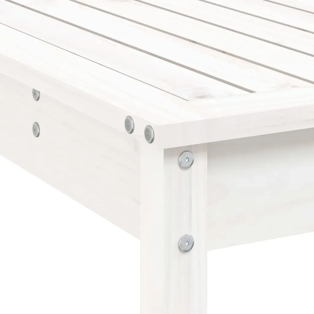 5 Piece Garden Bar Set White Solid Wood Pine Price