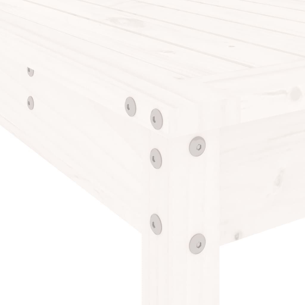 5 Piece Garden Bar Set White Solid Wood Pine Price