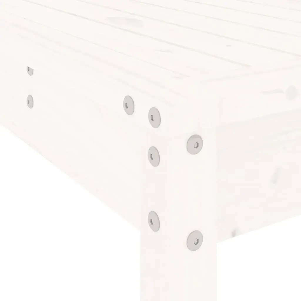 9 Piece Garden Bar Set White Solid Wood Pine Price