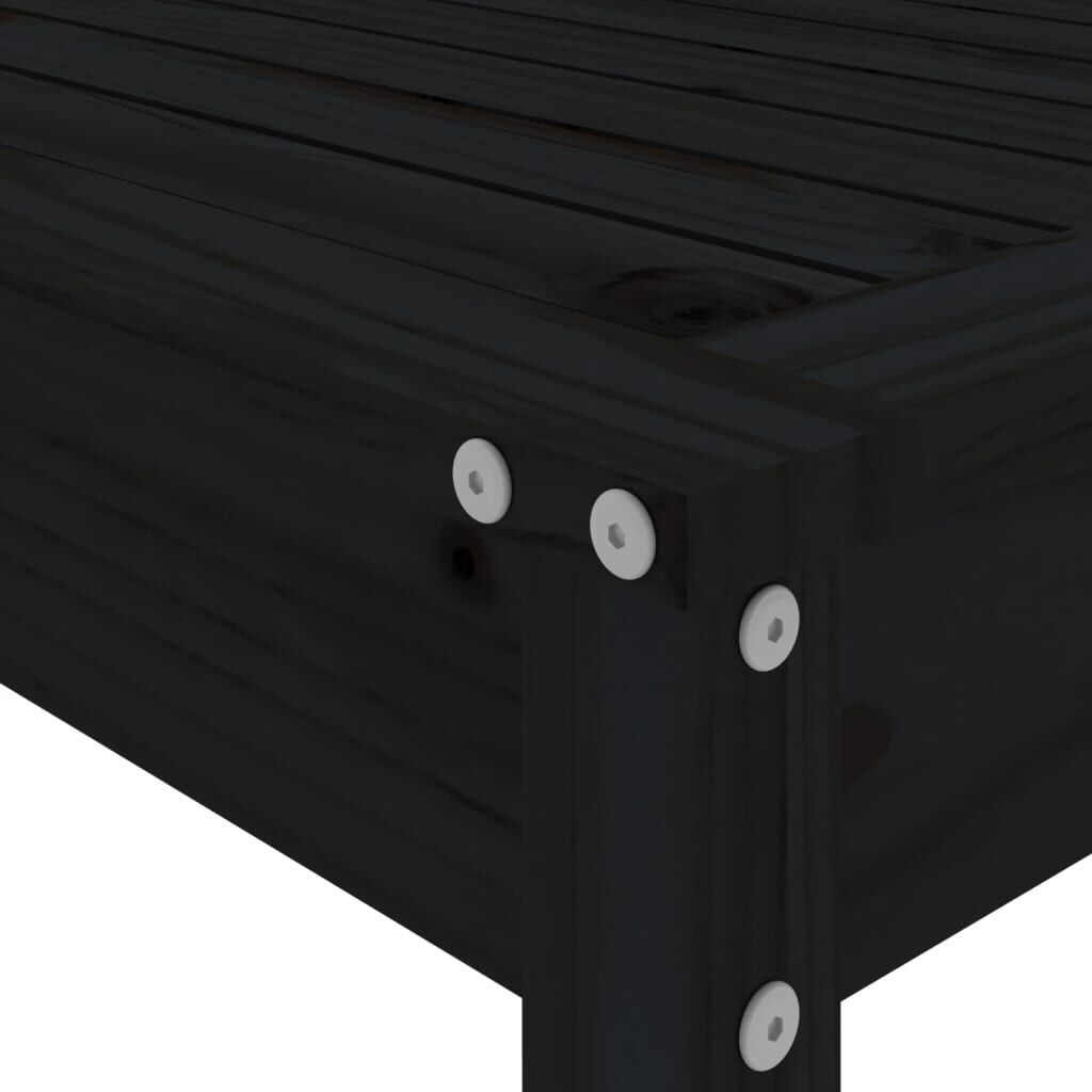 5 Piece Garden Bar Set Black Solid Wood Pine Price
