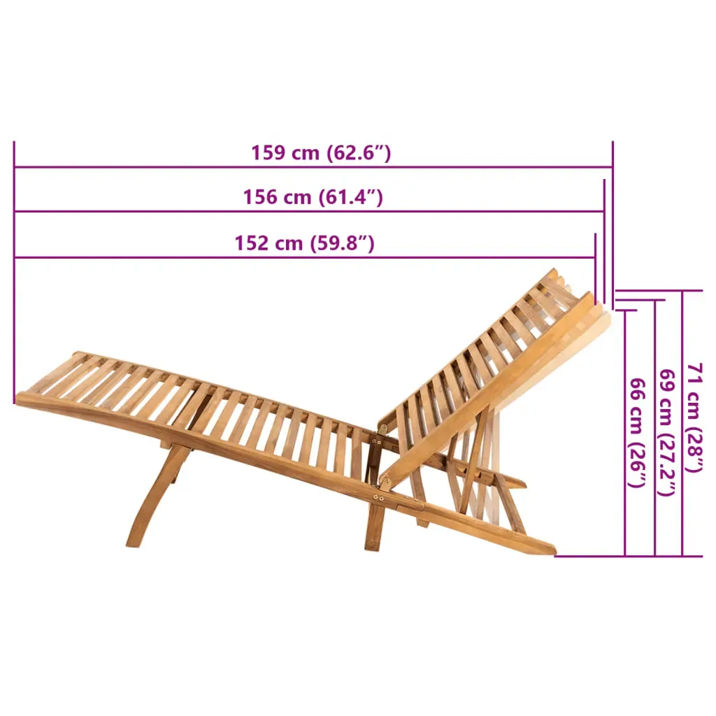 Sun Lounger Solid Teak Wood Price