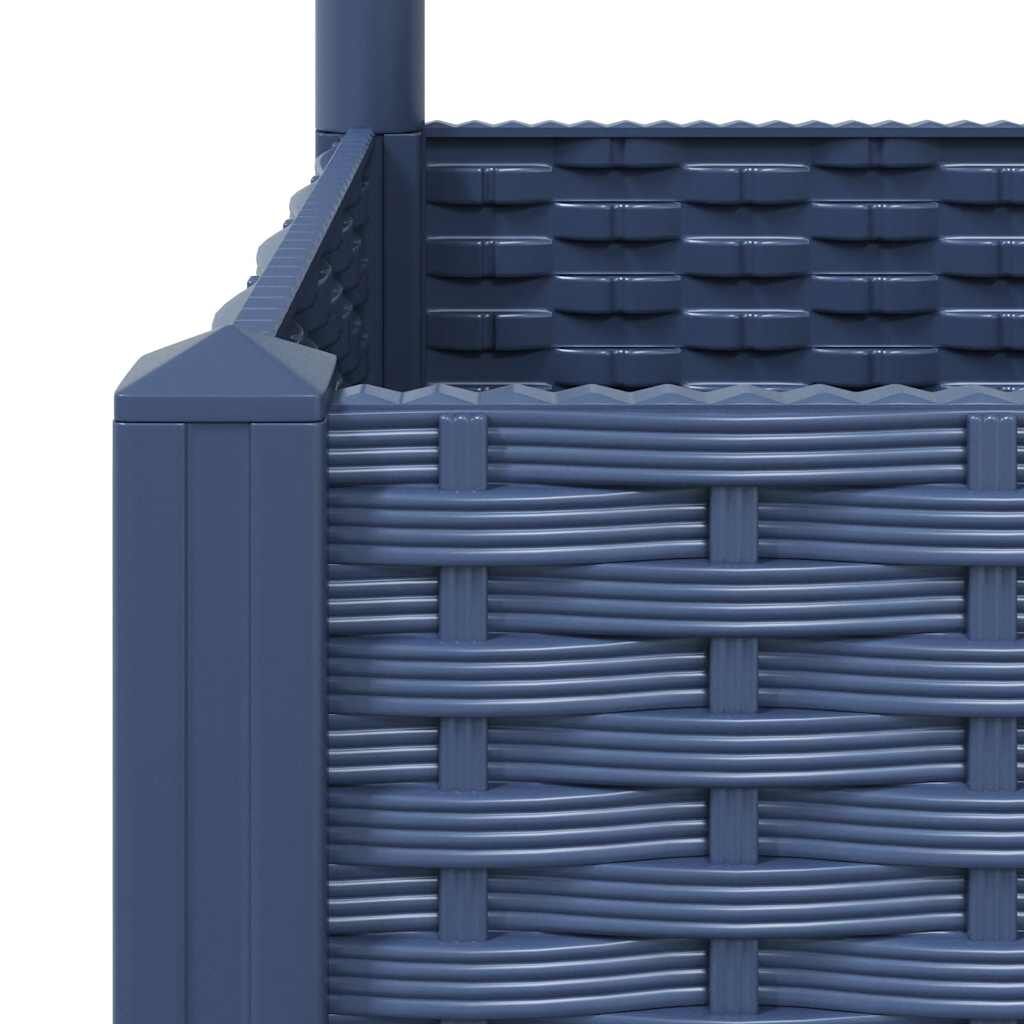 Garden Planter with Trellis Blue Grey 40x40x121.5 cm PP Price