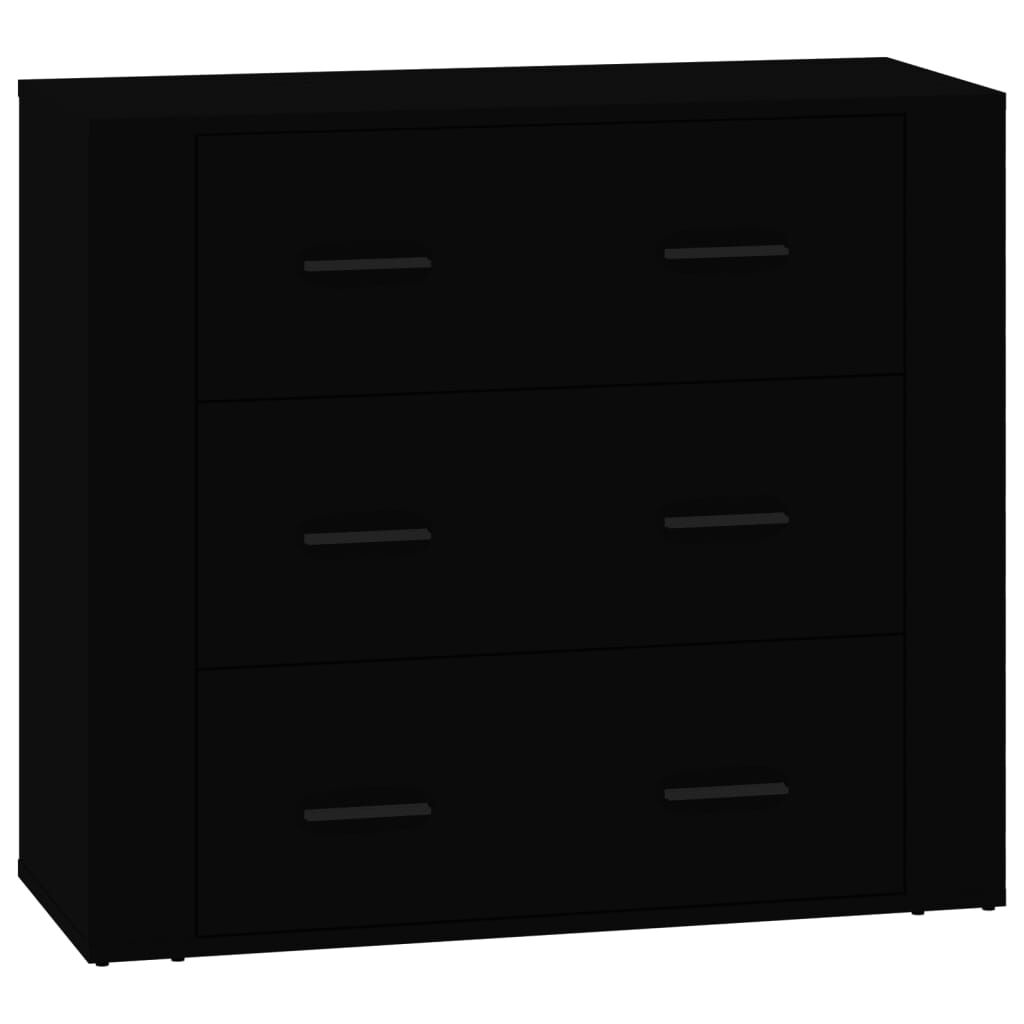 Sideboards 3 pcs Black Engineered Wood Price