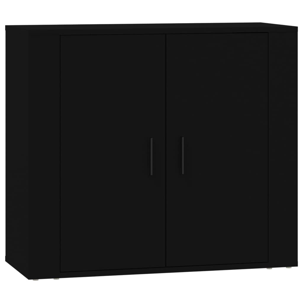 Sideboards 3 pcs Black Engineered Wood Price