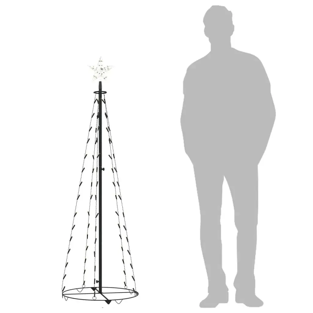 Christmas Cone Tree Warm White 84 LEDs Decoration 50x150 cm Price