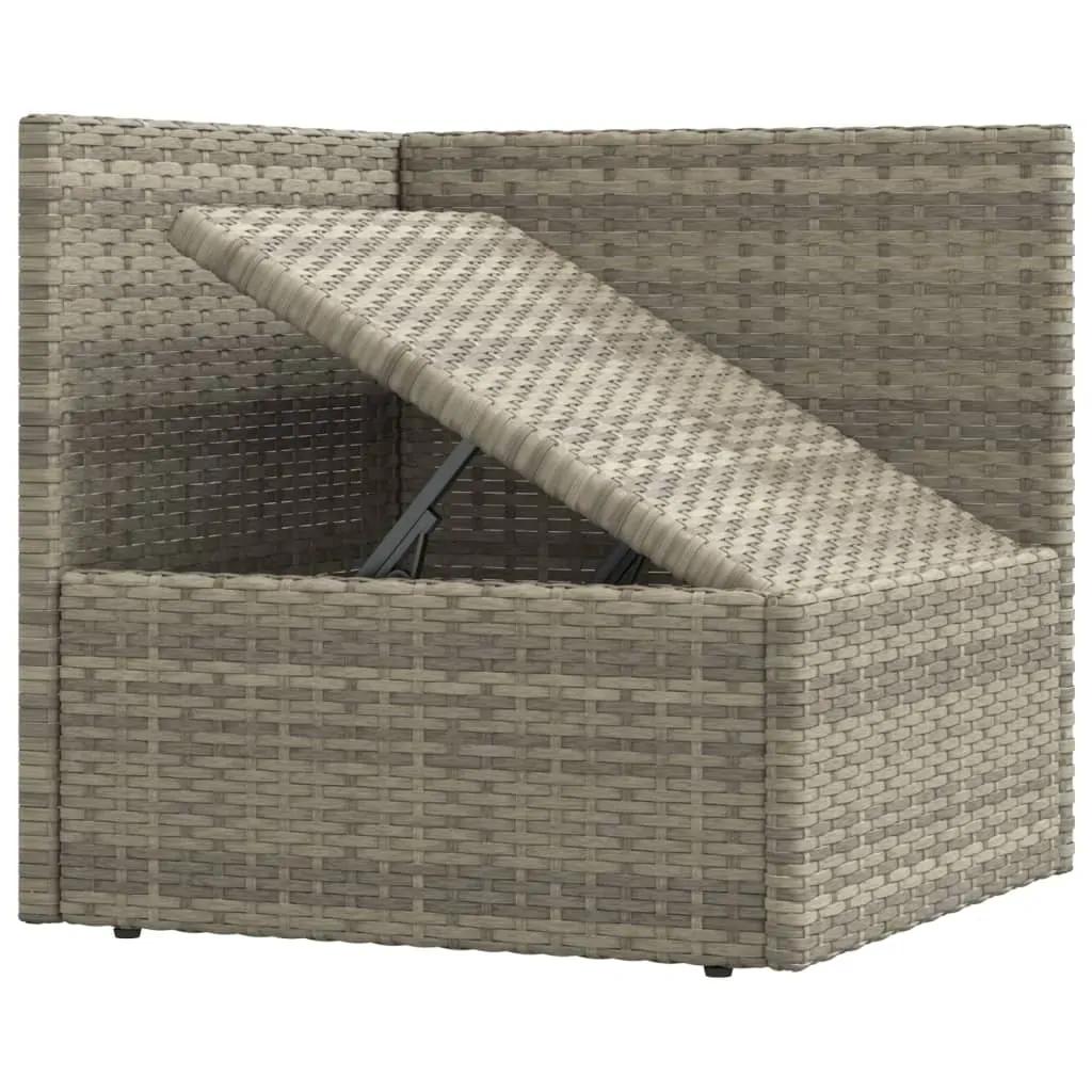 7 Piece Garden Lounge Set with Cushions Grey Poly Rattan Price