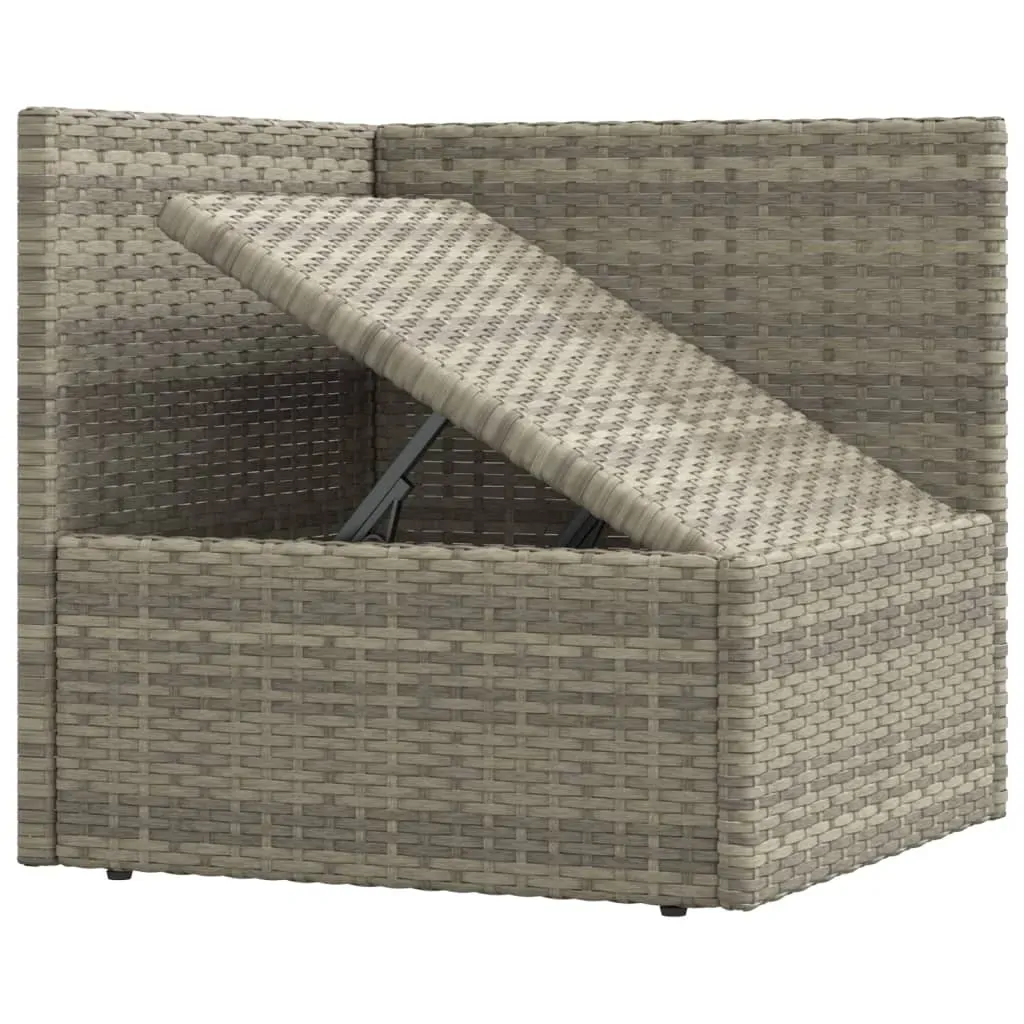 7 Piece Garden Lounge Set with Cushions Grey Poly Rattan Price